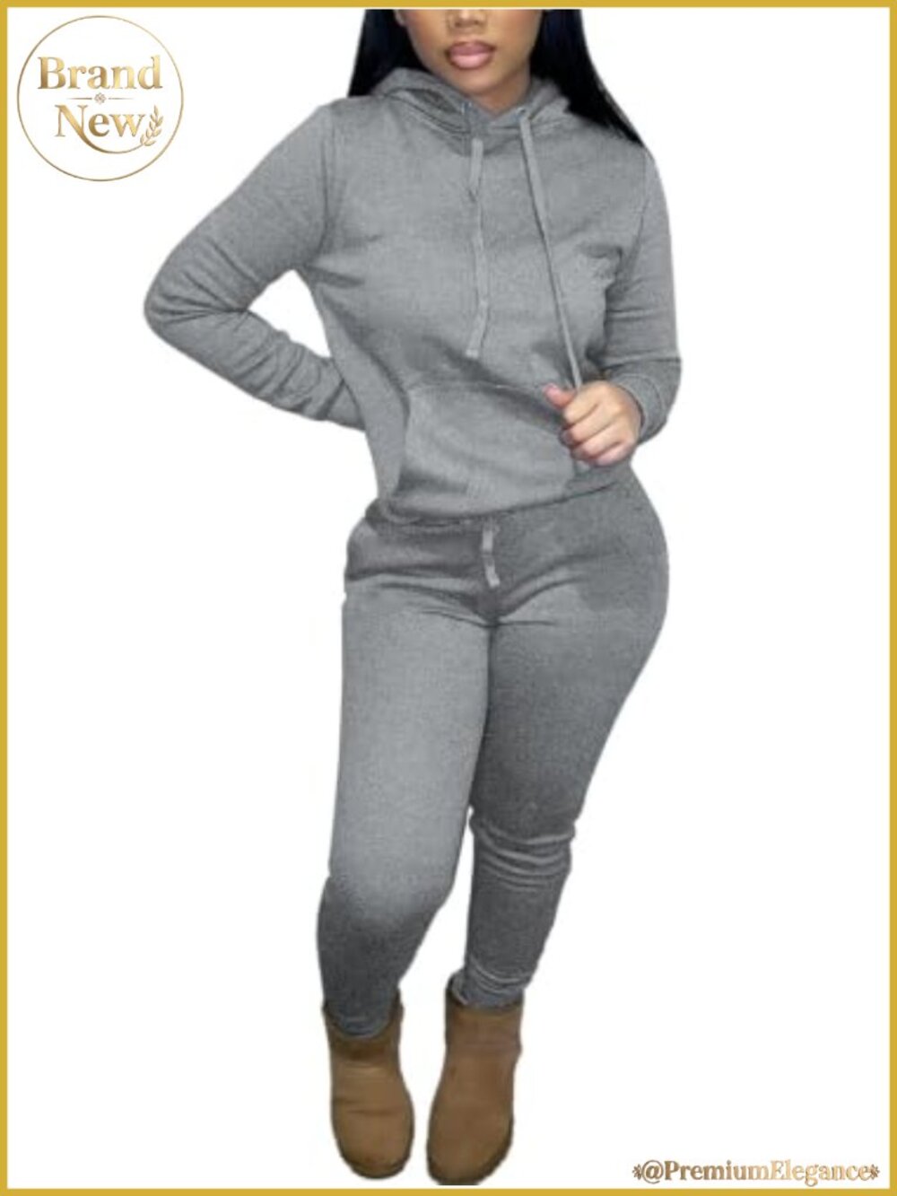 Women's 2 Piece Hoodie Tracksuit Jogger Pants Set Sweatsuit